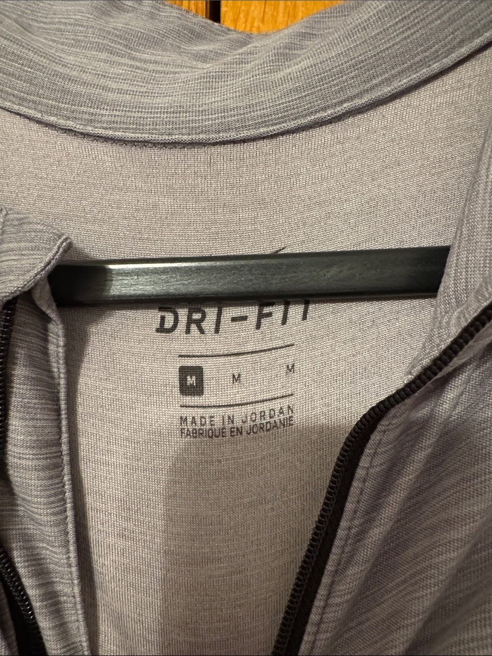 Nike Light Gray Quarter-Zip Athletic Pullover - Picture 4 of 5